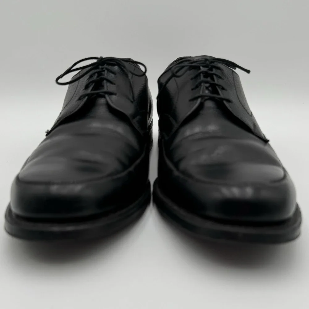 Vintage Guardsman Black Leather Derby Dress Shoes Mens 9.5 Classic Career Formal